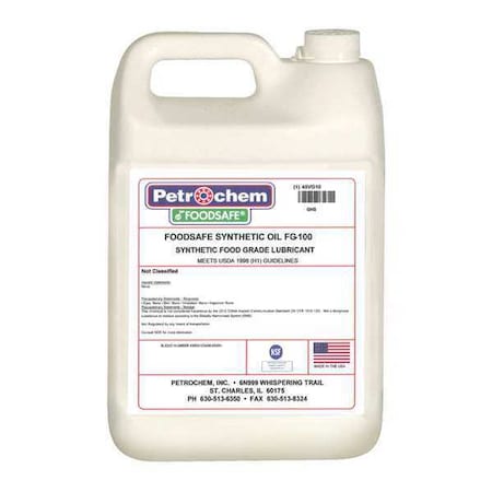 Lubricant, 1 gal., Jug, Synthetic Oil, Colorless