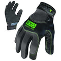 Mechanics Gloves, Synthetic Leather Palm, Neoprene Padding, Hook-and-Loop Closure, Gray, L, 1 PR
