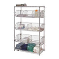 Wire Shelving Unit, 24"D x 60"W x 4"H, Chrome
