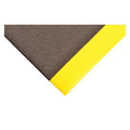 Antifatigue Mat, 12 ft. L x 3 ft. W, 3/8" Thickness, Closed Cell PVC Foam, Pebble, Black/Yellow