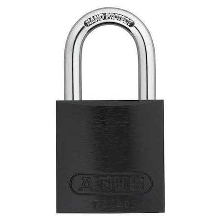 Keyed Padlock, Open, Aluminum Body, Hardened Steel Shackle, 3/4 in W, 6 PK