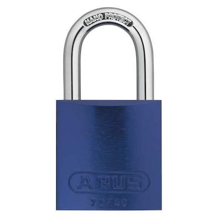 Keyed Padlock, Open, Rectangular Aluminum Body, Hardened Steel Shackle, 3/4 in W, 6 PK