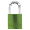 Keyed Padlock, Open, Rectangular Aluminum Body, Hardened Steel Shackle, 3/4 in W, 6 PK