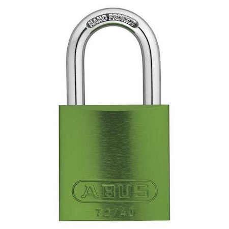 Keyed Padlock, Open, Rectangular Aluminum Body, Hardened Steel Shackle, 3/4 in W, 6 PK