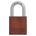 Keyed Padlock, Open, Rectangular Aluminum Body, Hardened Steel Shackle, 3/4 in W, 6 PK