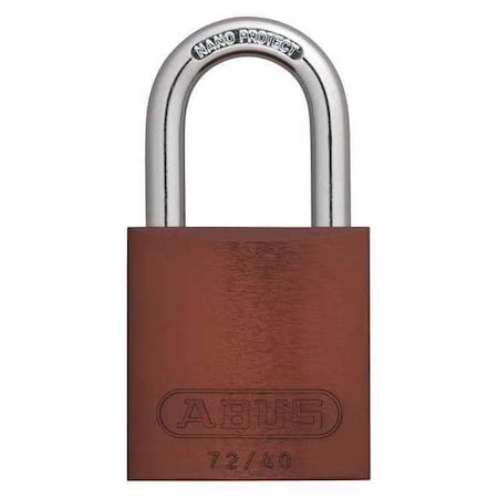 Keyed Padlock, Open, Rectangular Aluminum Body, Hardened Steel Shackle, 3/4 in W, 6 PK