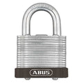 Keyed Padlock, Open, Rectangular Steel Body, Hardened Steel Shackle, 3/4 in W
