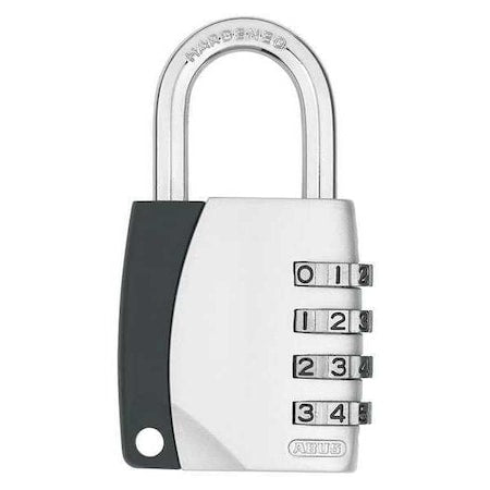 Combination Padlock, 1 3/4in, Rectgle, Blck