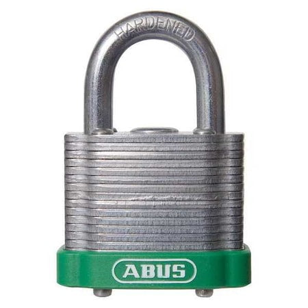 Keyed Padlock, Open, Rectangular Steel Body, Hardened Steel Shackle, 11/16 in W, 3 PK