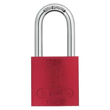 Keyed Padlock, Open, Rectangular Aluminum Body, Hardened Steel Shackle, 3/4 in W, 3 PK