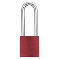 Keyed Padlock, Open, Rectangular Aluminum Body, Hardened Steel Shackle, 13/16 in W, 6 PK