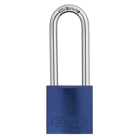 Keyed Padlock, Open, Rectangular Aluminum Body, Hardened Steel Shackle, 13/16 in W, 3 PK