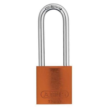 Keyed Padlock, Open, Rectangular Aluminum Body, Hardened Steel Shackle, 13/16 in W, 6 PK