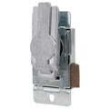 Enclosure Lock, Dull Chrome, Varies For Door Thickness, 0 Number of Keys, Non-Keyed Key Type