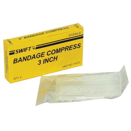 Gauze Compress, Sterile, No, Cotton, PK2