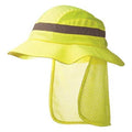 Bump Cap, Front Brim, Inner ABS Polymer, Outer Polyester, Hook-and-Loop Suspension, Yellow