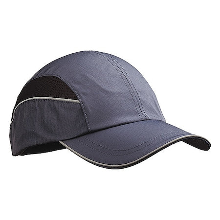 Bump Cap, Long Brim Baseball, Inner ABS Polymer, Outer Nylon, Hook-and-Loop Suspension, Navy