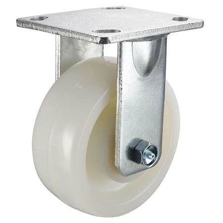 Rigid Plate Caster, Nylon, 6 in., 1500 lb.