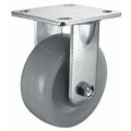 Rigid Plate Caster, Nylon, 5 in., 1250 lb.