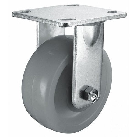 Rigid Plate Caster, Nylon, 5 in., 1250 lb.