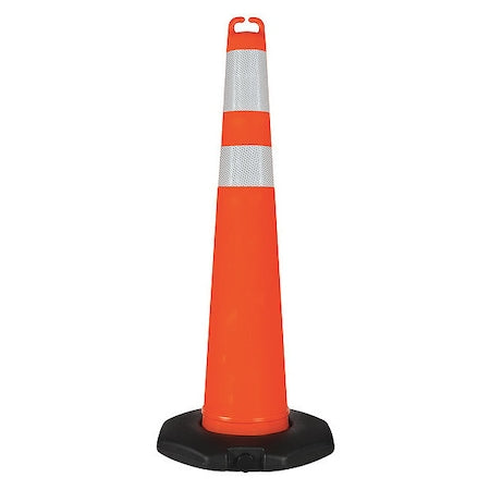 Traffic Cone, Polyethylene, Engineer, 42 in Height, 4.23 lb, Orange