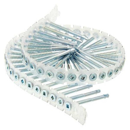 Drywall Screw, #8 x 2 in, Steel, Flat Head Square Drive, 1000 PK