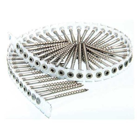 Drywall Screw, #8 x 2-1/2 in, Steel, Flat Head Square Drive, 800 PK