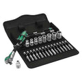 1/4" Drive Ratchet Set, SAE, Torx, 3/16 in to 1/2 in, Chrome, 28 Pieces