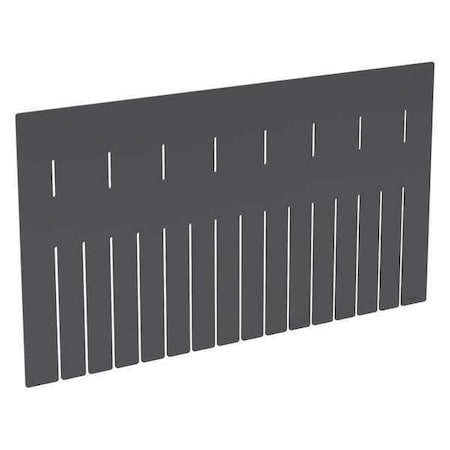 Industrial Grade Polymer Divider, Black, 20 1/2 in L, 11 5/16 in H, 6 PK