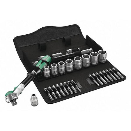 3/8" Drive Ratchet Set SAE, Torx, 29-Pieces, 1/4 to 3/4 in, Chrome