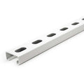 Single Channel Strut, Slotted, Steel, Painted, 9/16 in x 1-1/8 in Hole Size, White