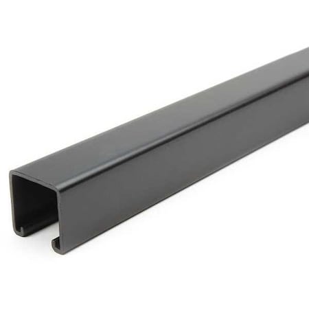 Single Channel Strut, Solid, Steel, Painted, None Hole Size, Black