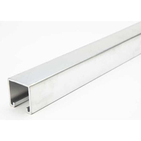 Single Channel Strut, Solid, Aluminum, Plain, None Hole Size, Silver