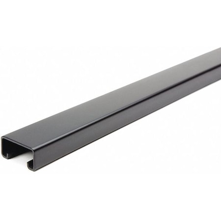 Single Channel Strut, Solid, Steel, Painted, None Hole Size, Black
