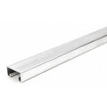 Single Channel Strut, Solid, Aluminum, Plain, None Hole Size, Silver