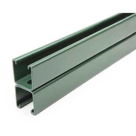 Back to Back Strut, Slotted, Steel, Painted, 9/16 in x 1-1/8 in Hole Size, Green