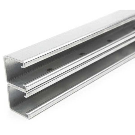 Side to Side Strut, Solid, Steel, Galvanized, None Hole Size, Silver