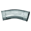 Round 45 Degree Elbow, 4 in Duct Dia, Galvanized Steel, 16 ga GA, 7 1/4 in W, 7-1/4" L, 4 in H