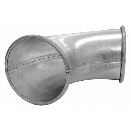 Round 45 Degree Elbow, 5 in Duct Dia, Galvanized Steel, 24 ga GA, 6 3/4 in W, 7-3/4" L, 5 in H