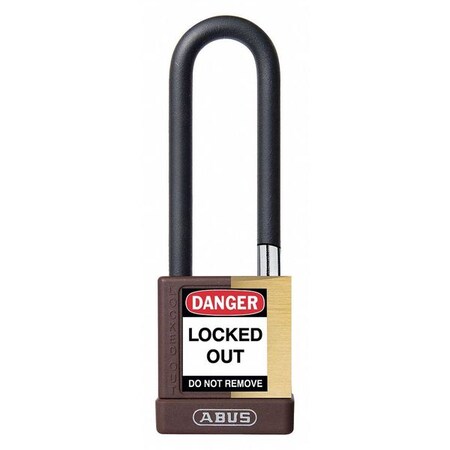 Keyed Padlock, Open, Rectangular Steel Body, Hardened Steel Shackle, 3/4 in W