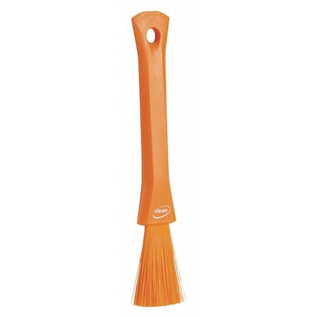1 13/16 in W Detail Brush, Soft, 5 51/64 in L Handle, 8 5/64 in L Brush, Orange, Plastic
