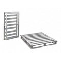 Aluminum Pallet, 48 in L, 48 in W, 5 1/4 in H, 4, 000 lb Dynamic