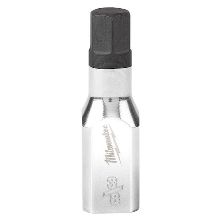 Socket, S2Stl, 3/8in, Hex, Chrm, 0.375in