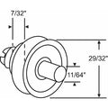 Drawer Roller/Axle, 1/4" H