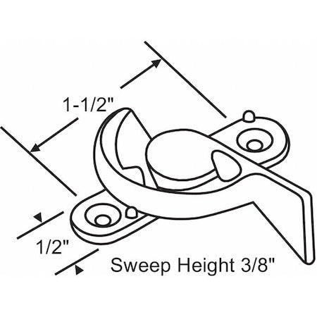 Sash Lock, Hung Window, 2-1/2" L