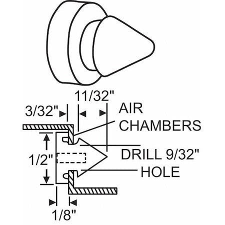 Bumper, Door Mount, Unfinished