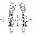 Hanger Set, Steel Plated, 4-23/32"L x 1-21/32"W