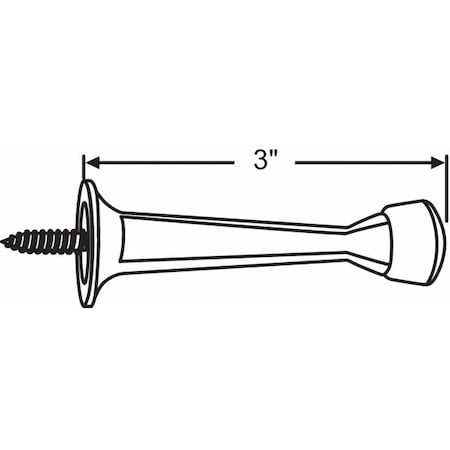 Door Stop, Door Mount, Plated