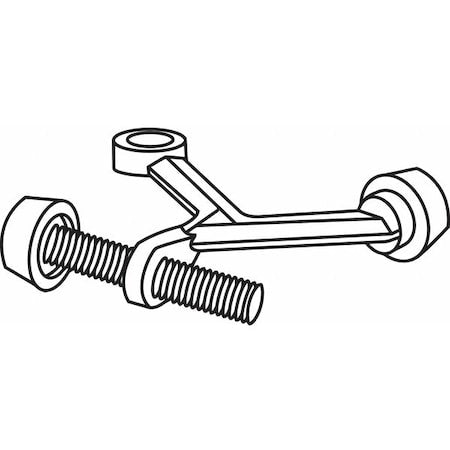 Door Stop, Door Mount, Satin Nickel