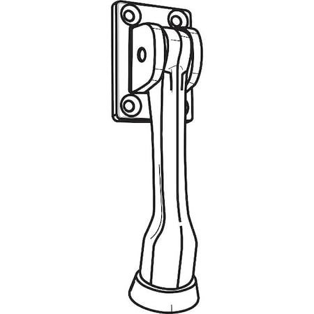 Door Stop, Door Mount, Chrome Plated